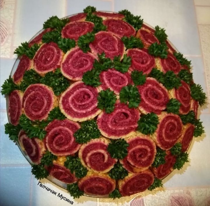 "Роза букеты" торт-салаты