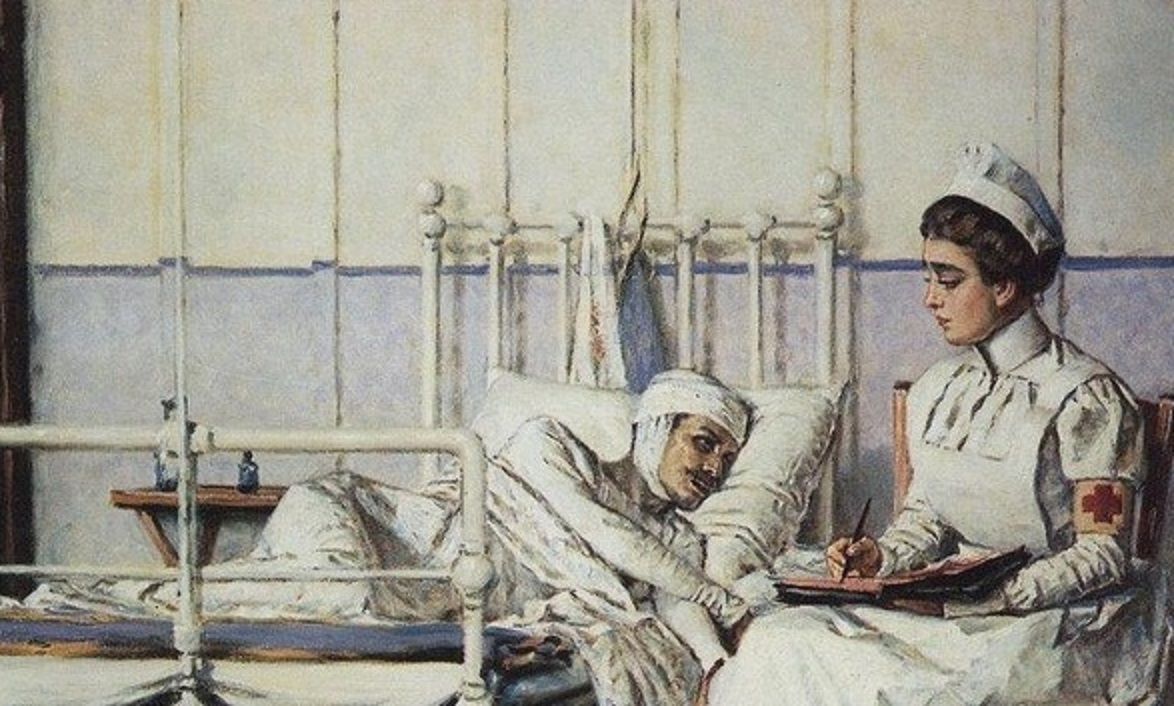 Медсестра госпиталь. Верещагин в госпитале картина.
